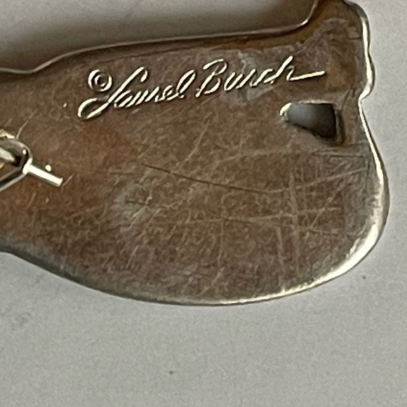 Signed Laurel Burch Silver Tone Cat Earrings - Picture 4 of 4